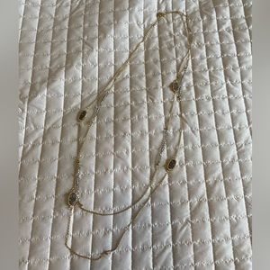 Loft Double Strand Bead and Druzy Necklace